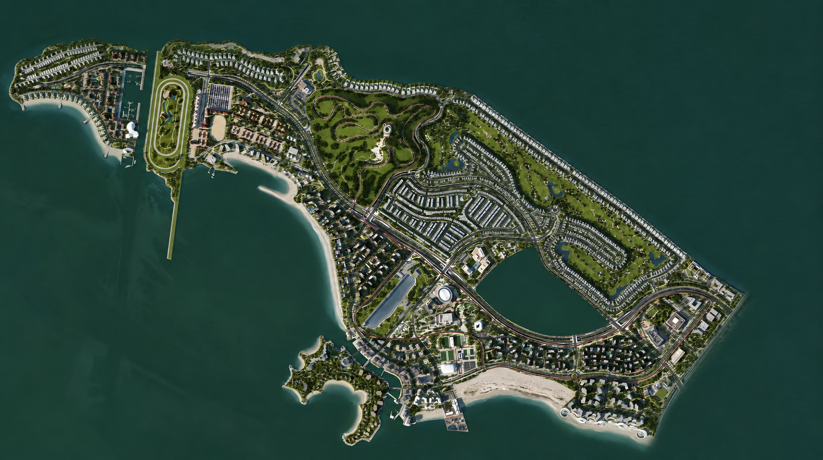 Hudayriyat Island interactive amenities masterplan