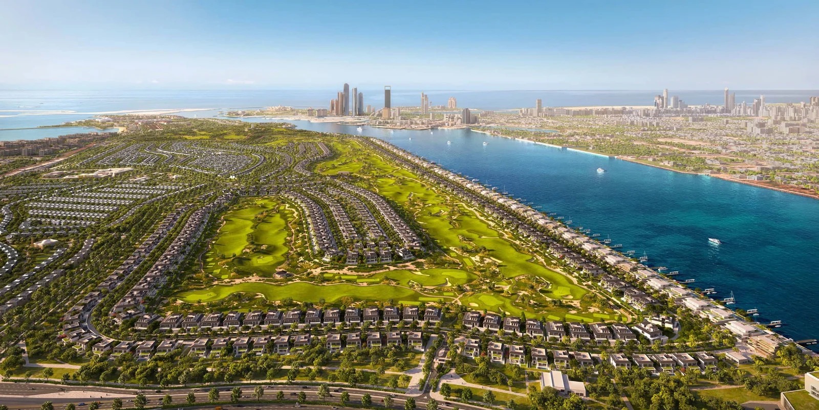 Hudayriyat Golf Estates aerial render